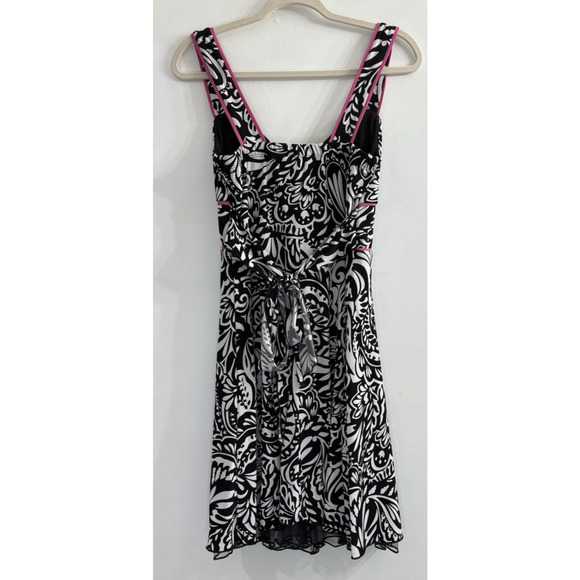 Speechless Dress Womens Small‎ Black White Pink 90s Y2K Slip V Neck Rockabilly - Picture 2 of 12